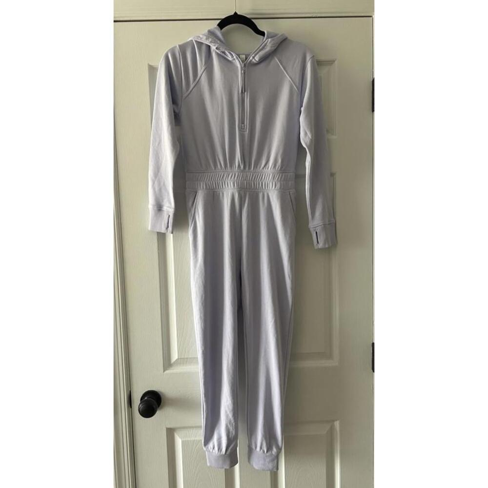 Zella Girls Time Off Hooded Jumpsuit Purple Size 10/12 Medium NWOT